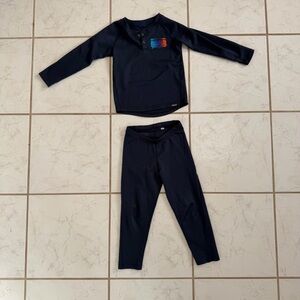 Patagonia Baby Toddler Capilene Midweight Henley Shirt and Bottoms Baselayers